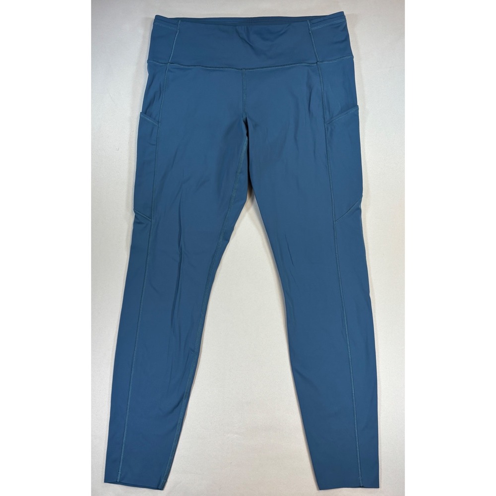 Lululemon Fast and Free Tight 28 Women 12 Blue Brushed Nulux Running Workout - Picture 2 of 12